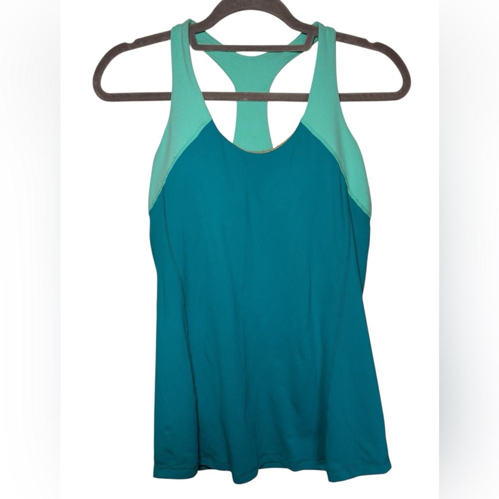 Lululemon Two Tone Teal Racerback Tank size‎ 10